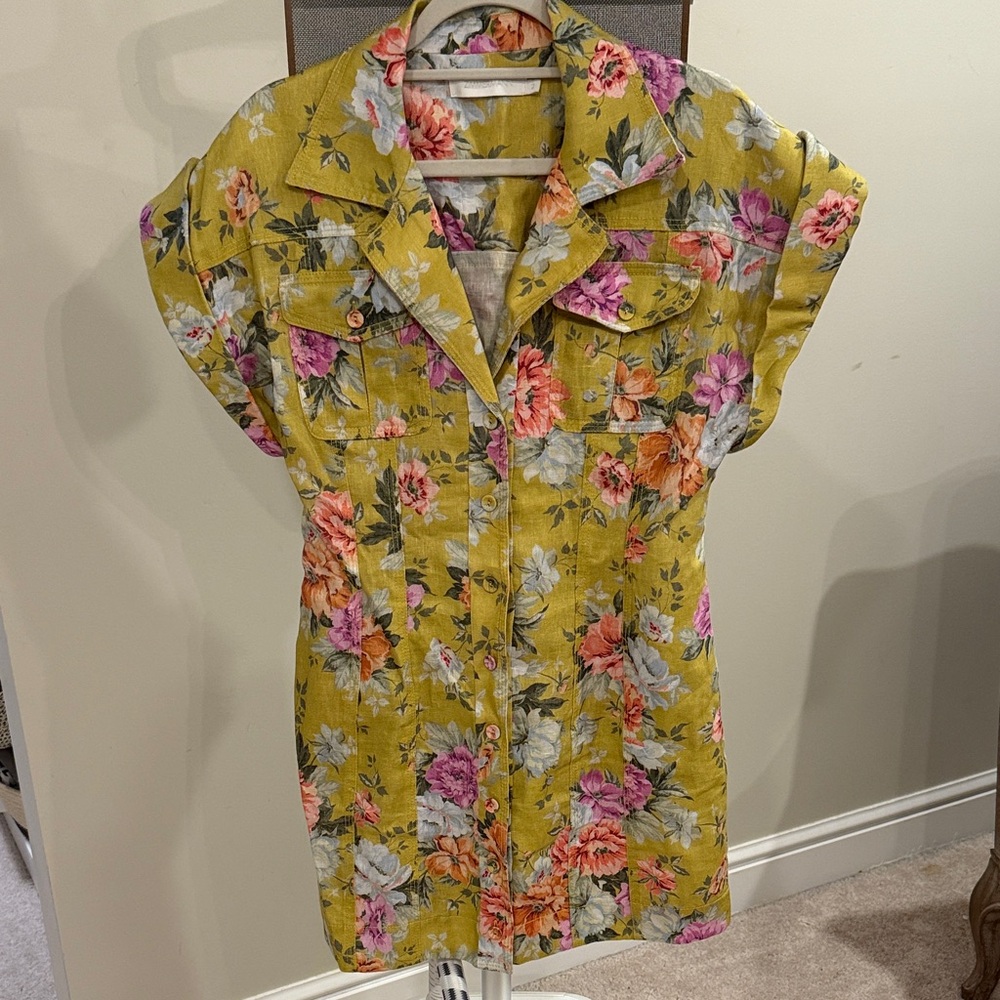 Zimmermann Floral Yellow Dress